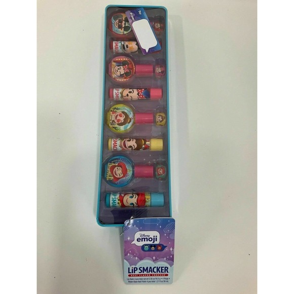 Disney Lip Smacker 4 Lip Gloss, 4 Nail Polish & 4 Ring 12 Pcs Set Blue Tin - Picture 3 of 3